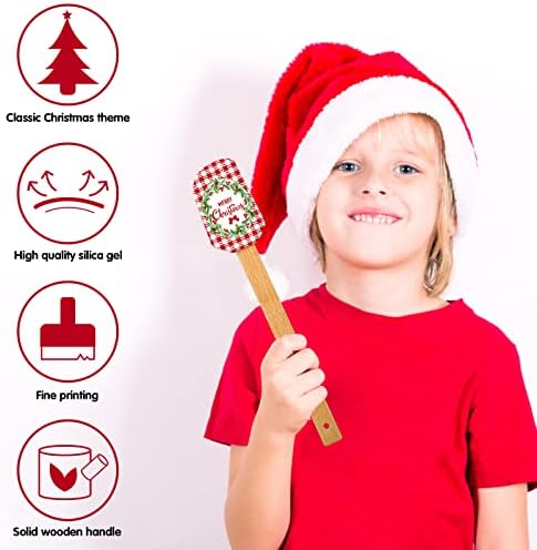 Patelai 6 Pcs Christmas Kitchen Spatulas Utensils Wood Handle Accessories - Image 4