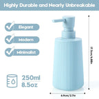 Small Soap Dispenser for Bathroom and Kitchen, Modern Farmhouse Striped Style - Image 3