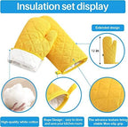 Oven Mitts and Pot Holders 4 pcs Set, High Heat Resistant 500 Degree Extra - Image 3