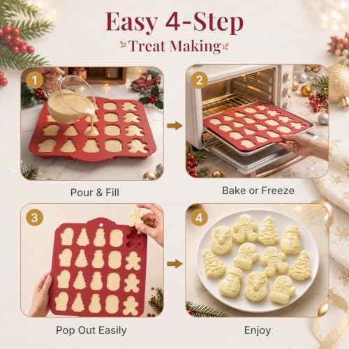 3D Christmas Silicone Molds, Xmas Baking Mold for Cakes, Handmade Soap, Jello, Chocolate, Candy and Candles - Image 6