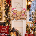Gingerbread Christmas Decorations Gingerbread Boy Girl Heart Cookie Sign - Image 4