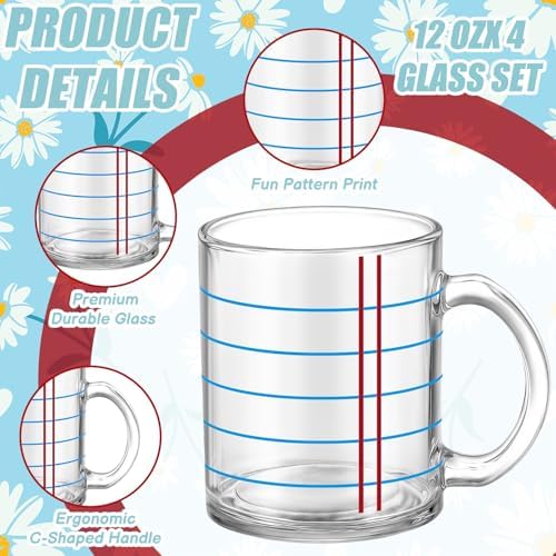 Tioncy 4 Pcs Teacher Coffee Mugs Back to School Teacher Appreciation Gifts - Image 2