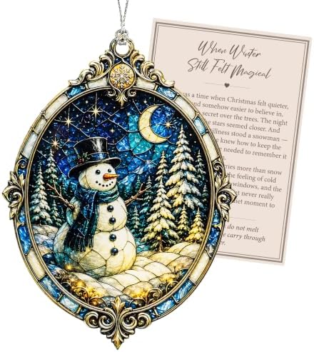 Christmas Ornament 2026, Snowman Ornaments for Tree, Snowman Christmas Decorations, White Elephant Gifts, Xmas Tree Funny Decoration by Rusaten