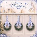 Retrowavy 12 Pcs Christmas Kitchen Cabinet Wreaths with Ribbon Small Wreath - Image 5