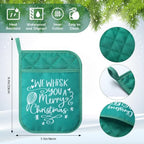 12 Pcs Christmas Silicone Spatula Pot Holder Set Xmas Baking Gift, Classic - Image 3