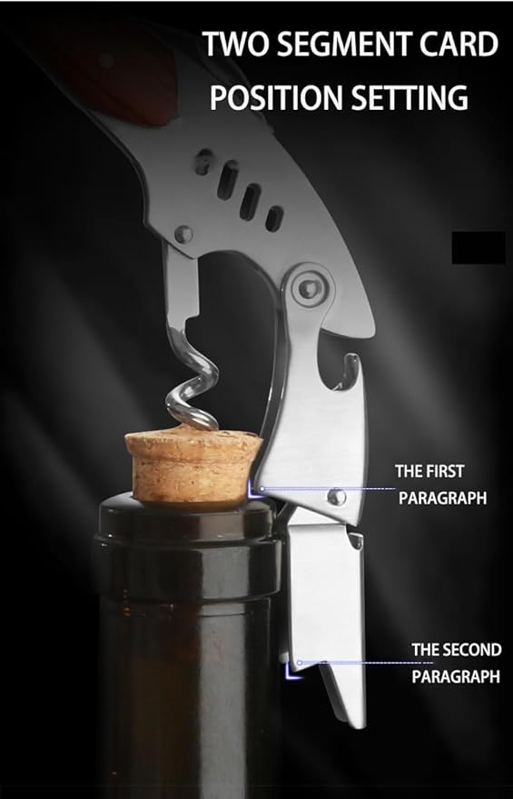 True Shark Corkscrew, Professional Waiters Corkscrew Wine Key Bottle Opener - Image 4