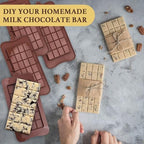 HKNMTT Chocolate Bar Molds Silicone Classic 4 Pack, Snap Candy Bars Making Mould Set, BPA Free Soy Candle Wax Melt Durable Mold Easy Release Non-Stick for Protein and Energy DIY Handmade Gifts - Image 6
