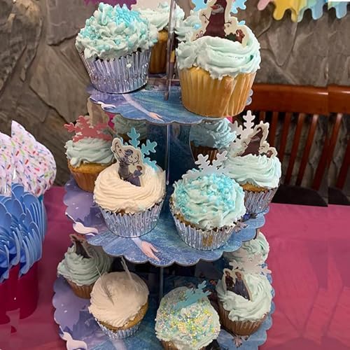 50PCS Edible Snowflakes for Cake Decorating Blue Edible Christmas Cake Decorations Wafer Paper Snowflake Sprinkles Cupcake Toppers for Christmas Winter Holiday Frozen Theme Party Supplies - Image 5