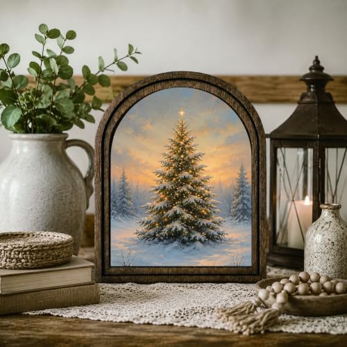 Christmas Tree Arched Table Sign, Rustic Winter Farmhouse Decor - Image 7