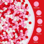 Edible Confetti Sprinkles,Pink Red White Round Sprinkle for Cake Decorating - Image 3