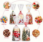 CCINEE 200PCS Christmas Cellophane Treat Bags for Holiday Party Favors - Image 4