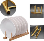 YWSHF Bamboo Wooden Dish Rack Dishes Drainboard Drying Drainer Storage Holder - Image 7