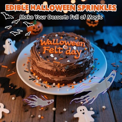 Edible Halloween Pumpkin Sprinkles,Fall Sprinkle for Cake Decorating,130g - Image 4