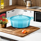 La Cuisine Enameled Cast Iron Oval Dutch Oven Casserole Pot - Image 5