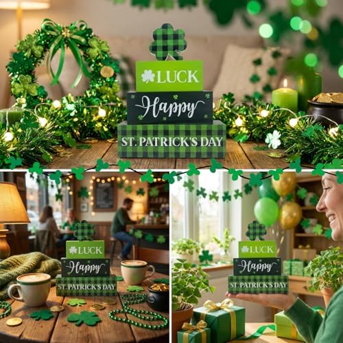 4Pcs st patricks day decorations, Wooden Table Decor for St. Patrick's Day - Image 6