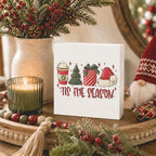 Christmas Decorations for Bedroom, Christmas Room Decor, Christmas Table Centerpieces, Christmas Tiered Tray Decorations Set, Wooden Box Sign Winter Latte Santa Presents Tree Coffee Farmhouse Decor - Image 3