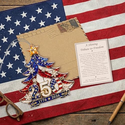 Christmas Decorations - Christmas Ornaments - 250 Anniversary USA Merchandise - Christmas Ornament 2026 - Stocking Stuffers - Gifts for Family Coworker car Hanging Accessories - Image 3