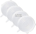 LELE LIFE 4 Pack Same Size Silicone Stretch Lids, Thicker Reusable Sturdy by LELE+LIFE