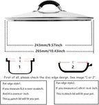 10.25 Inch Tempered Glass Lid for Lodge 10.25" Cast Iron Skillets & 5QT Dutch - Image 2