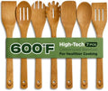 Prime Bamboo Wooden Spoons for Cooking Set of 7 Pcs – Wooden Cooking Utensils with Long Handle, Includes Flat Wood Spoon, Bamboo Spatula, and Slotted Spoon for Kitchen Utensils Set by WOODLANDSUSA