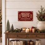 Holiday Sweets Sign, Christmas Candy Cane Decor, Vintage Wall Art - Image 6