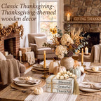 4pcs Thanksgiving Table Decor Blessed Grateful Thankful Book Sign - Image 2