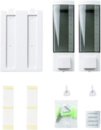 Double Soap Dispensers 250ml ABS Plastic Drill Free - Image 6