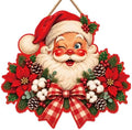 Christmas Decorations - Winking Santa Claus Wooden Sign for Front Door by OHOME
