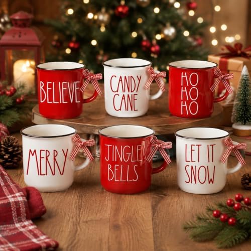 12 Pcs Christmas Mugs Bulk Christmas Ceramic Mugs with Handle - Image 6