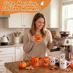 Halloween Coffee Mugs with Heart Handles, 6 Pack 10 Oz Cups - Image 4