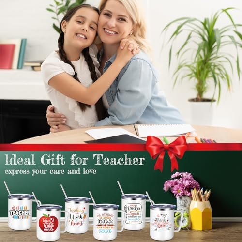 Maxcheck 6 Pcs Teacher Appreciation Gifts Mugs Bulk 16Oz Insulated Tumblers - Image 5