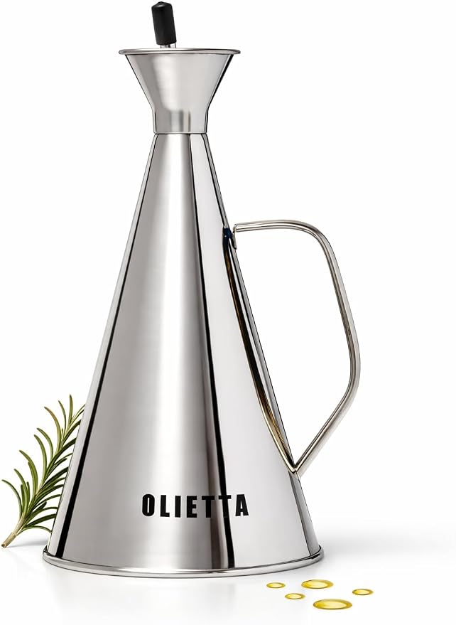 Olive Oil Dispenser Bottle Olietta Stainless Steel Non Drip Leak Proof No Mess by Olietta