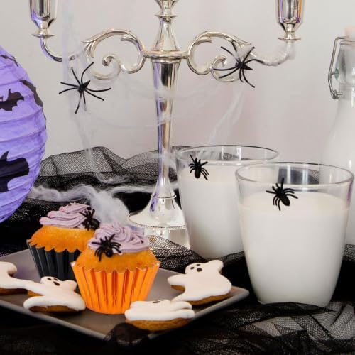 JarThenaAMCS 200Pcs Halloween Cupcake Liners Black Orange Foil Metallic Baking Cups Muffin Wrappers for Halloween Party Supplies - Image 7