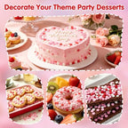 Edible Confetti Sprinkles,Pink Red White Round Sprinkle for Cake Decorating - Image 5