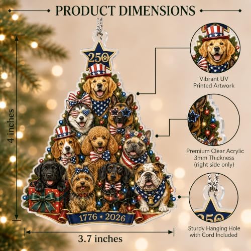 Funny Christmas Ornaments, Dog Christmas Ornaments, Dog Ornament - Image 2