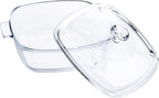 Clear Square Glass Casserole - Image 3