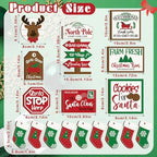 Funnymoom 17 Pcs Christmas Tiered Tray Decor Set Winter Tiered Tray Decor - Image 3