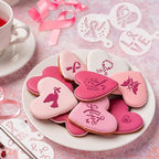 JULBEAR 36pcs Breast Cancer Awareness Cookie Stencils for Baking Party - Image 3