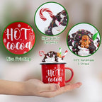 2 PCS Christmas Hot Cocoa Tiered Tray Mug Decor Set with Faux Whipped - Image 3