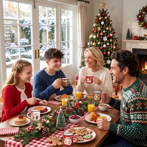 12Pcs Christmas Gingerbread Man Mugs Bulk 10oz Winter Hot Cocoa Mug - Image 5