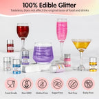 4 Colors Edible Glitter Set,Gold Red Purple Pink Powder,Halloween Shimmer - Image 4