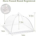 Onarway Food Covers for Outside Mesh: 3 Pack 14 Inch Pop Up Fine Fly Net for - Image 3