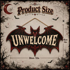 Halloween Decorations - Funny Gothic Bat Wooden Sign for Front Door - Image 3