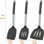 KLAQQED 3Pcs Silicone Spatula Set Heat Resistant Spatulas - Image 7