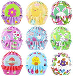 SANNIX 450pcs Easter Cupcake Liners, Bunny Chick Egg Baking Cups Cupcake Wrappers Paper Wraps Muffin Liners for Easter Spring Birthday Party Candy Cake Decorations Supplies(9 Designs) by SANNIX