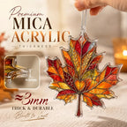 Autumn Maple Leaf Ornament, Fall Leaf Window Hanging, Harvest Thanksgiving Decorations, Farmhouse Fall Decor - Nature Lover Gift, Seasonal Present for Autumn Homes - Image 2