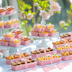 LemonRoad 240 Sets Pink Mini Loaf Pan with Lids and Spoons - Image 6