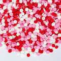 Edible Confetti Sprinkles,Pink Red White Round Sprinkle for Cake Decorating by Sugarzy