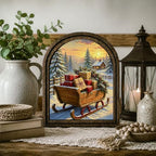Christmas Gift Sleigh Arched Table Sign, Farmhouse Shelf Decor - Image 7
