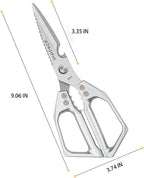 Multi-Purpose Rust Proof Kitchen Shears, Heavy Duty Meat Scissors, Dishwasher - Image 2